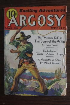 Bild des Verkufers fr ARGOSY WEEKLY. (Pulp Magazine). March 28 / 1936; -- Volume 263 #2 The Song of the Whip by Evan Evans; zum Verkauf von Comic World