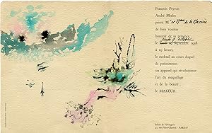 Bild des Verkufers fr le Makeur (Original French invitation for a 1958 cosmetics gala) zum Verkauf von Royal Books, Inc., ABAA