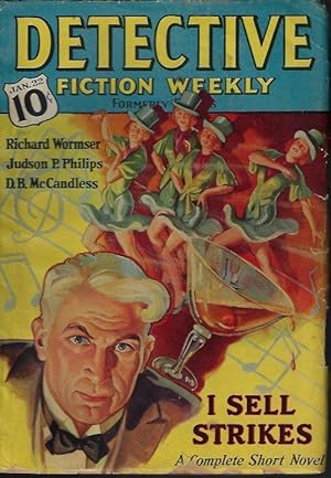 Imagen del vendedor de DETECTIVE FICTION Weekly (Formerly FLYNN'S): January, Jan. 22, 1938 a la venta por Books from the Crypt