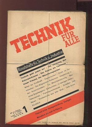 Technik für Alle. 12 Monatshefte für Technik und Industrie. 28 Jahrgang 1937 / 1938.