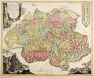 SCHWEIZ. - Karte. "Nova Helvetiae Tabula Geographica".