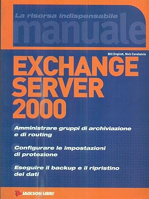 Bild des Verkufers fr Exchange Server 2000 zum Verkauf von Librodifaccia