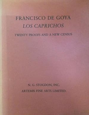 Immagine del venditore per FRANCISCO DE GOYA LOS CAPRICHOS: TWENTY WORKING AND TRIAL PROOFS. AN EARLY COPY OF THE FIRST EDITION AND A NEW CENSUS OF WORKING AND PROOFS AND THEIR LOCATIONS. venduto da Book Trader Cafe, LLC