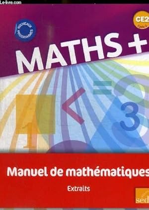 MATHS + - MANUEL DE MATHEMATIQUES - by COLLECTIF: bon Couverture souple ...