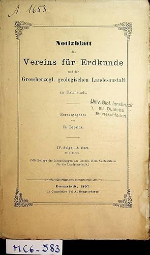 Notizblatt des Vereins für Erdkunde zu Darmstadt und der Grossherzogl. geologischen Landesanstalt...