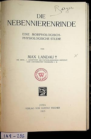Seller image for Die Nebennierenrinde. Eine morphologisch-physiologische Studie. for sale by ANTIQUARIAT.WIEN Fine Books & Prints