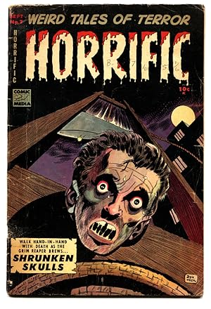 Image du vendeur pour HORRIFIC #7 1953-COMIC MEDIA-DECAPITATION-DON HECK-PRE-CODE HORROR mis en vente par DTA Collectibles