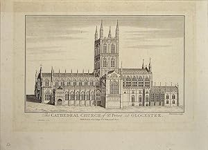 Imagen del vendedor de Gloucester. The Cathedral Church of St. Peter, at Glocester. a la venta por theoldmapman