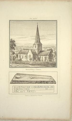 Image du vendeur pour Almondsbury Church. South-east view and tomb in the church mis en vente par theoldmapman