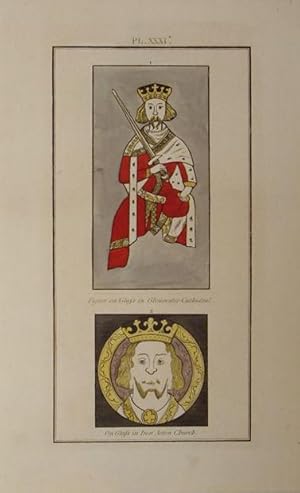 Image du vendeur pour Gloucester Cathedral and Iron Acton Church. Figures on Stained Glass. mis en vente par theoldmapman