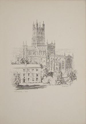 Image du vendeur pour Gloucester Cathedral from the South East. mis en vente par theoldmapman