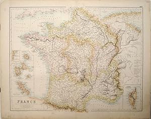 Bild des Verkufers fr France, insets of 7 French possessions zum Verkauf von theoldmapman