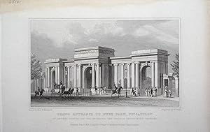 Seller image for Hyde Park. Grand Entrance to Hyde Park. Piccadilly. for sale by theoldmapman