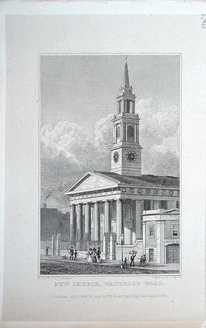 Immagine del venditore per Waterloo. St. John's New Church, Waterloo Road, with street vendor, etc. venduto da theoldmapman