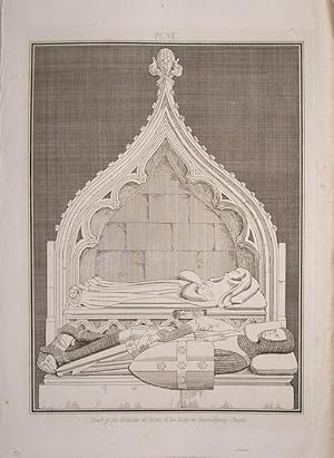 Image du vendeur pour Down Ampney. Tomb of Sir Nicholas de Villers and his lady in Down Amney (sic) Church. mis en vente par theoldmapman