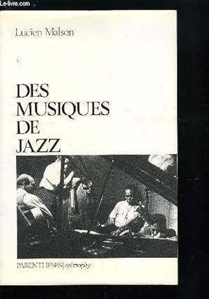Seller image for DES MUSIQUES DE JAZZ for sale by Le-Livre
