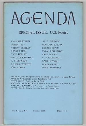 Image du vendeur pour Agenda - Vol 4, Nos. 3 & 4 (U.S. Poetry Special Issue) mis en vente par The Bookshop at Beech Cottage