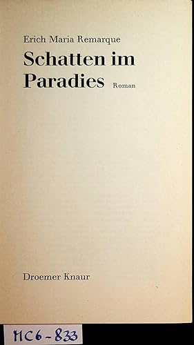 Bild des Verkufers fr Schatten im Paradies : Roman zum Verkauf von ANTIQUARIAT.WIEN Fine Books & Prints