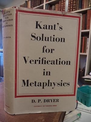 Kant's Solution for Verification in Metaphysics