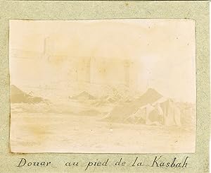 Maghreb, Douar au pied de la Kasbah ca.1897 vintage citrate print