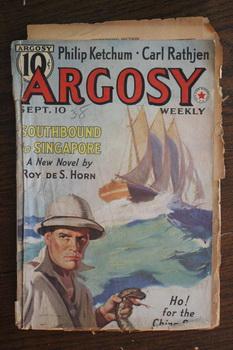 Imagen del vendedor de ARGOSY WEEKLY (Pulp Magazine). September 10 / 1938; -- Volume 284 #4 Southbound to Singapore by Roy deS. Horn; // Colony of the Doomed by Philip Ketchum a la venta por Comic World