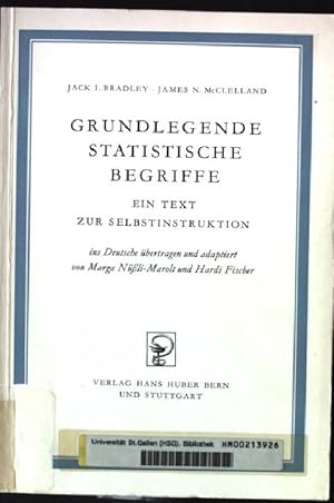 Bild des Verkufers fr Grundlegende Statistische Begriffe. Ein Text zur Selbstinstruktion zum Verkauf von books4less (Versandantiquariat Petra Gros GmbH & Co. KG)