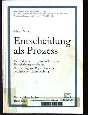 Seller image for Entscheidung als Prozess for sale by books4less (Versandantiquariat Petra Gros GmbH & Co. KG)