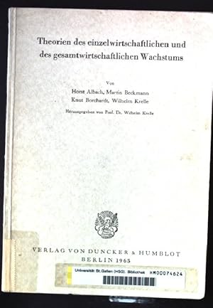 Seller image for Theorien des einzelwirtschaftlichen und des gesamtwirtschaftlichen Wachstums for sale by books4less (Versandantiquariat Petra Gros GmbH & Co. KG)