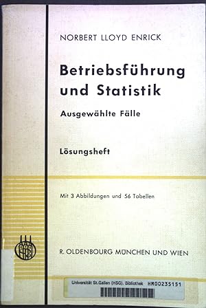 Seller image for Betriebsfhrung und Statistik. Ausgewhlte Flle. Lsungsheft. for sale by books4less (Versandantiquariat Petra Gros GmbH & Co. KG)