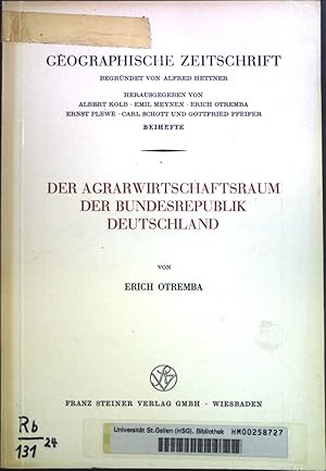 Bild des Verkufers fr Der Agrarwirtschaftsraum der Bundesrepublik Deutschland. Erdkundliches Wissen: Schriftenfolge fr Forschung und Praxis, Heft 24. zum Verkauf von books4less (Versandantiquariat Petra Gros GmbH & Co. KG)