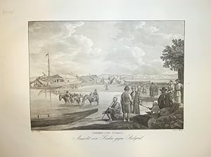 Bild des Verkufers fr Ansicht von Semlin gegen Belgrad. Syrmien und Trkey". Lithographie von Adolph von Kunike nach Jakob Alt. Aus: Adolph Kunike: Zwey hundert vier und sechszig Donau-Ansichten. zum Verkauf von Matthaeus Truppe Antiquariat