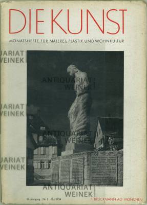 Die Kunst. Monatshefte für Malerei, Plastik und Wohnkultur. 35. Jahrgang, Nr. 8, Mai 1934.