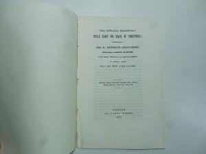 Bild des Verkufers fr Dell'efficacia terapeutica delle acque dei bagni di Chiecinella. Rendiconto e Dei mezzi impiegati al riscaldamento di quelle acque zum Verkauf von Coenobium Libreria antiquaria