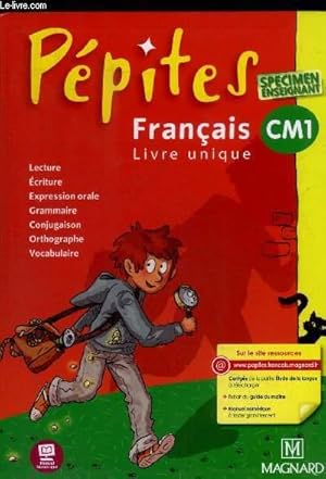 Bild des Verkufers fr PEPITES - FRANCAIS LIVRE UNIQUE - CM1 - SPECIMEN ENSEIGNANT zum Verkauf von Le-Livre
