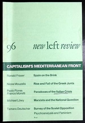 Immagine del venditore per New Left Review 96 : Capitalism's Mediterranean Front venduto da GuthrieBooks