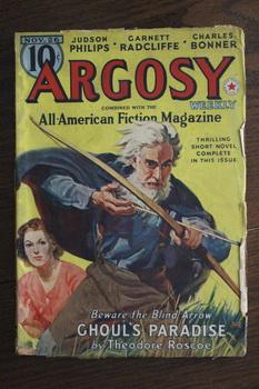 Immagine del venditore per ARGOSY WEEKLY (Pulp Magazine). November 26 / 1938; -- Volume 286 #3 Ghoul's Paradise by Theodore Roscoe; // The Ship of Ishtar by A. Merritt;; venduto da Comic World