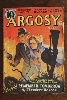 Seller image for ARGOSY WEEKLY. (Pulp Magazine). September 16 / 1939; -- Volume 293 #3 Remember Tomorrow by Theodore Roscoe // Hurricane Range by Luke Short; for sale by Comic World