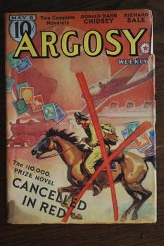 Image du vendeur pour ARGOSY WEEKLY (Pulp Magazine). May 6 / 1939; -- Volume 290 #2 Cancelled in Red by Hugh Pentecost; // An Old Persian Customer by Murray Leinster; mis en vente par Comic World