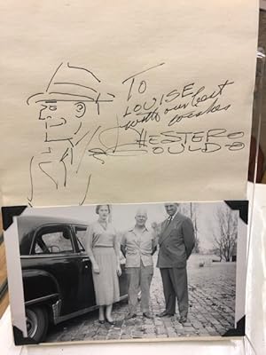 Inscribed and Signed Ink Sketch of Dick Tracy by Chester Gould