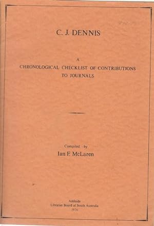 Imagen del vendedor de Chronological Checklist of Contributions to Journals. a la venta por Time Booksellers