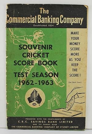 The Commercial Banking Company Souvenir Cricket Score Book Test Season 1962-1963