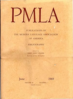 Seller image for PMLA : Publications of the Modern Language Association of America, Volume 84, No.4: June, 1969 for sale by Dorley House Books, Inc.