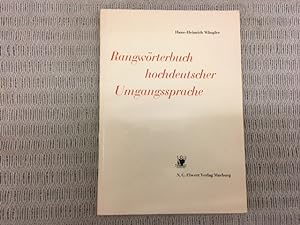 Seller image for Rangwrterbuch hochdeutscher Umgangssprache for sale by Genossenschaft Poete-Nscht