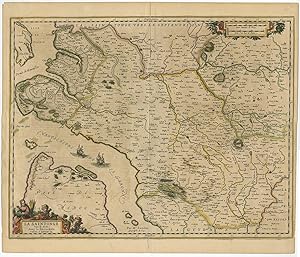 Antique Map of Saintonge by Sanson (c.1700)