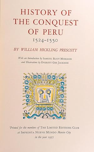 Seller image for HISTORY OF THE CONQUEST OF PERU 1524-1550 for sale by Charles Agvent,   est. 1987,  ABAA, ILAB