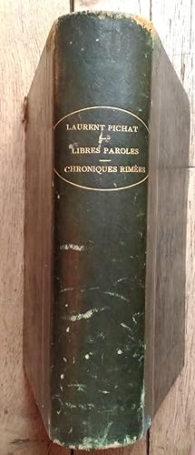 Seller image for LIBRES PAROLES - CHRONIQUES RIMES for sale by Liseronsblancs