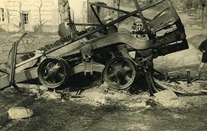 France Memories of a Tow Truck Car or Van Wreck Accident Old Photo 1935