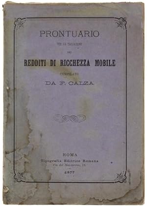 PRONTUARIO PER LA TASSAZIONE DEI REDDITI DI RICCHEZZA MOBILE.: