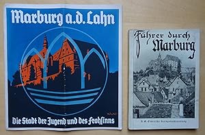 Reiseführer und Reiseprospekt zu Marburg (a. d. Lahn) aus dem 1930er Jahren. 1. Marburg. Führer d...