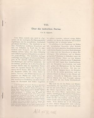 Über die indischen Parias.(Archiv für Anthroplogie Neue Folge IV, 1906).